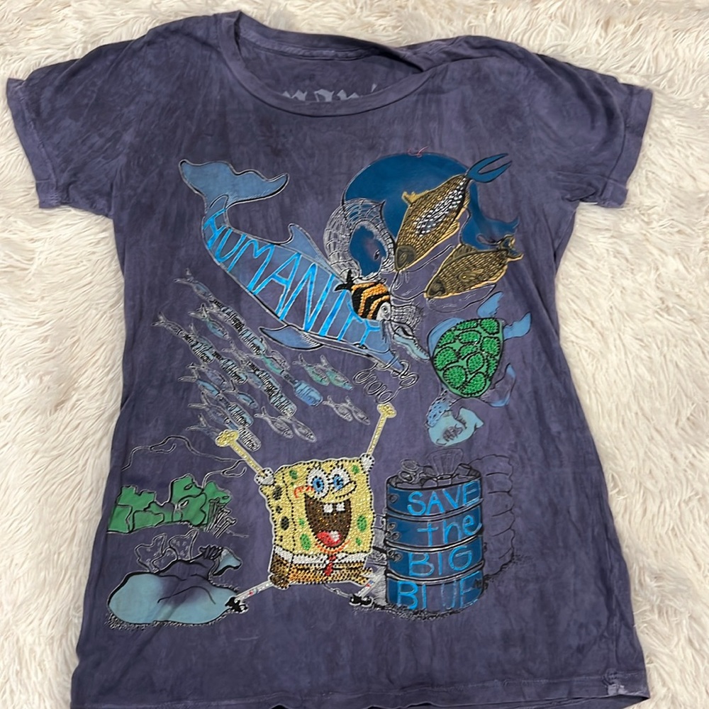 Humanity Make a Difference Women’s Sponge Bob  tee | Size Medium